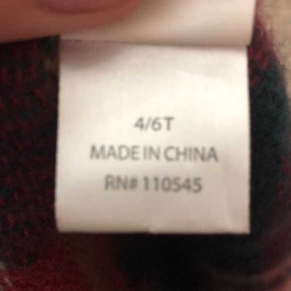 Girls fall flannel pullover/scarf - Picture 2 of 5